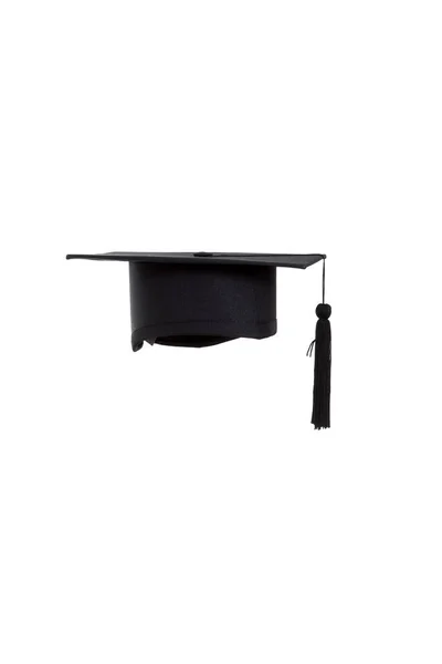 Chapéu Graduação Fundo Branco — Fotografia de Stock