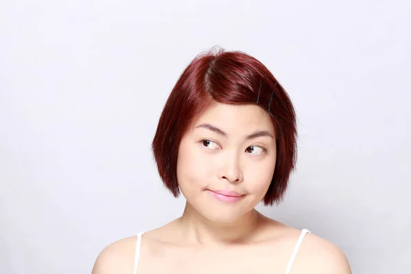 Asian Woman Portrait White Background — Stock Photo, Image