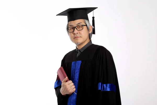 Hombre Asiático Con Vestido Graduación —  Fotos de Stock