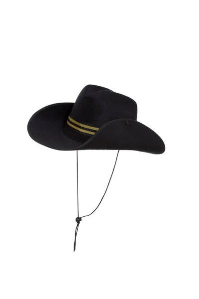 Black Western Hat White Background — Stock Photo, Image