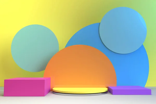 Canlı renk 3D oluşturma arkaplanı.