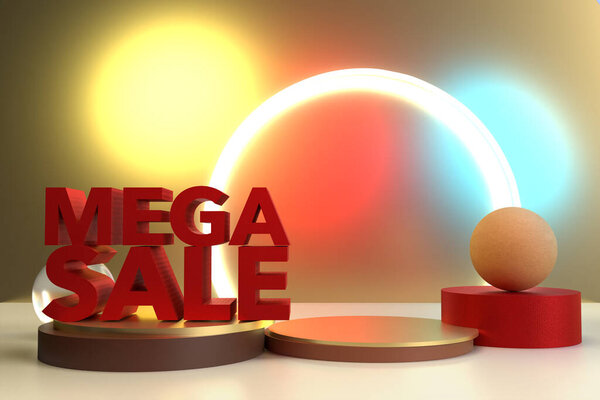 The 3D rendering minimal background.