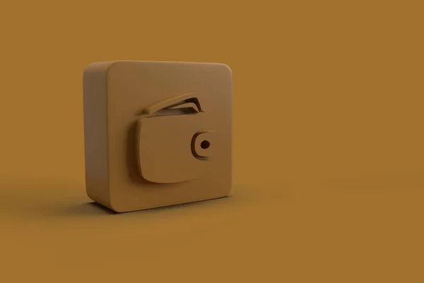 ウォレットアイコンの3Dレンダリング — ストック写真