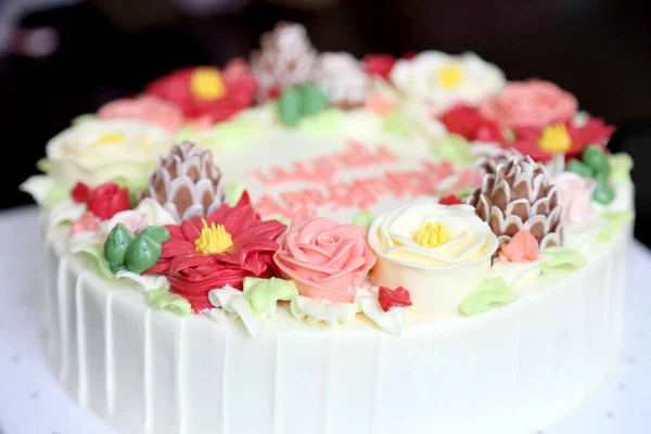 Торт День Народження Ванілі — стокове фото