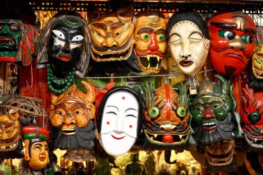 Ho Chi Minh Şehri, Vietnam - 20 Aralık 2019 Ho Chi Minh City, Vietnam 'daki Ben Thanh pazarı.