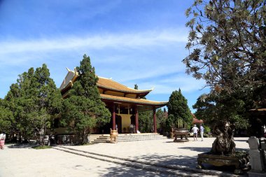 Da Lat, Vietnam - 22 Aralık 2019: Truc Lam Tapınağı, Zen Budist Tapınağı Dalat, Vietnam
