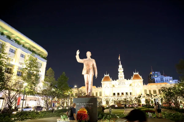 Cidade Chi Minh Vietnã Dezembro 2019 Estátua Chi Minh Frente — Fotografia de Stock