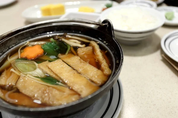 Shabu Vegetariano Servido Com Arroz — Fotografia de Stock