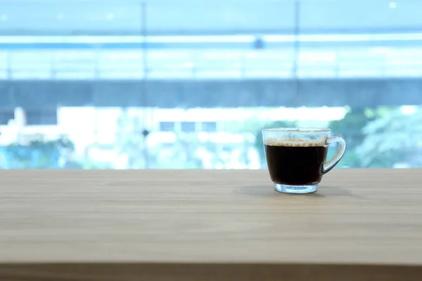 Koffiebeker Houten Tafel — Stockfoto