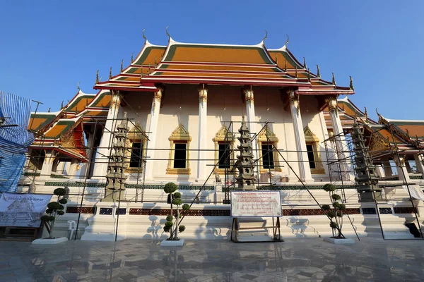 Bangkok Thailand December 2019 Beautiful Temple Wat Suthat Construction — Stock Photo, Image