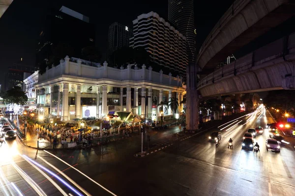 Bangkok Thailand December 2019 Nattscenen Rachadamri Bangkok Thailand — Stockfoto