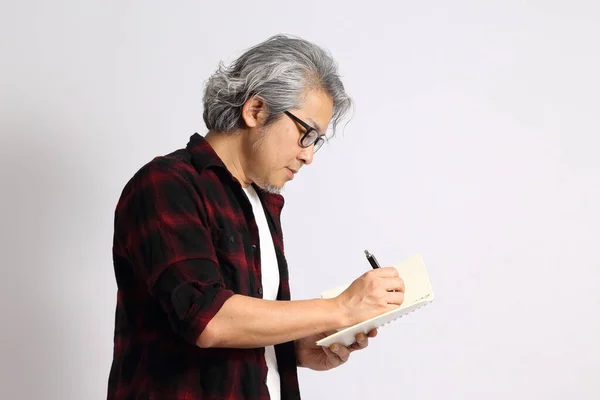 Adult Asian Man White Background — Stock Photo, Image