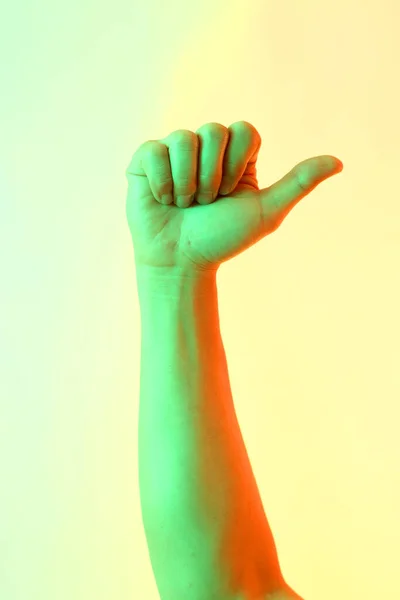 Mãos Humanas Posando Sobre Fundo Branco — Fotografia de Stock