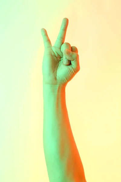 Человеческие Руки Позирующие Белом Фоне — стоковое фото