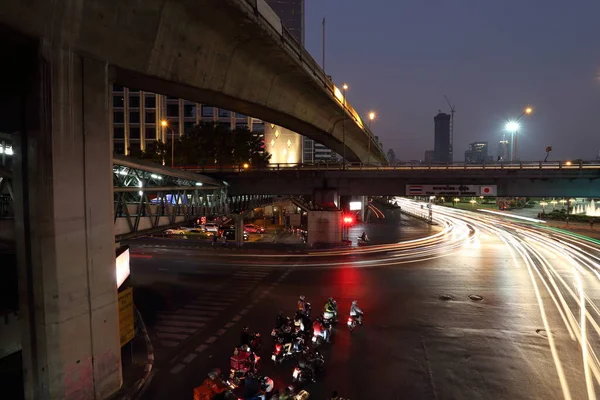 Bangkok Thailand December 2019 Natten Scence Silom Bangkok Thailand — Stockfoto