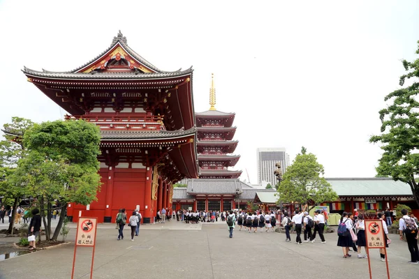Токио Япония Мая 2019 Года Храм Асакуса Знаменитый Храм Токио — стоковое фото