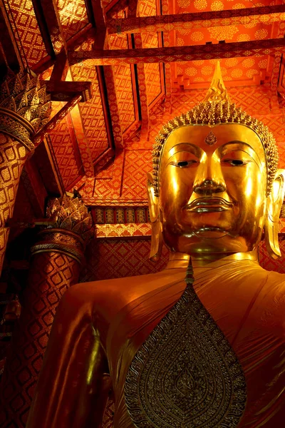 Аюттхая Таиланд Мая 2013 Года Великая Статуя Буддха Ват Фанан — стоковое фото
