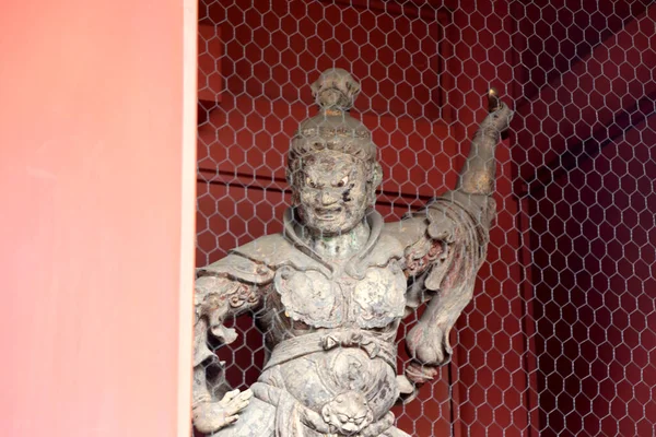 Tóquio Japão Maio 2019 Estátua Deus Portão Templo Asakusa Tóquio — Fotografia de Stock