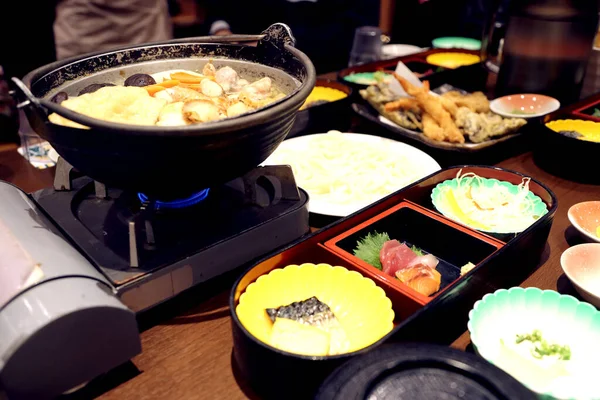 Japanese Shabu Served Hot Stove — Stock Photo, Image