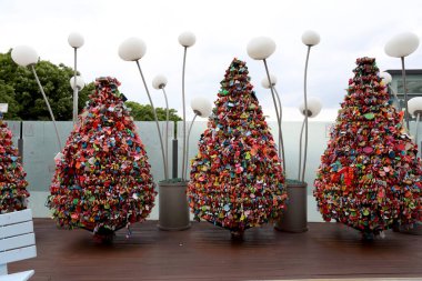 Seul, Güney Kore - 19 Temmuz 2019: Seul Kulesi, Güney Kore Kilit Anahtarları Grubu.