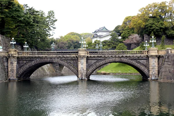 Tokyo Japan April 2019 Seimon Ishibashi Stone Bridge Main Gate — Stock Photo, Image