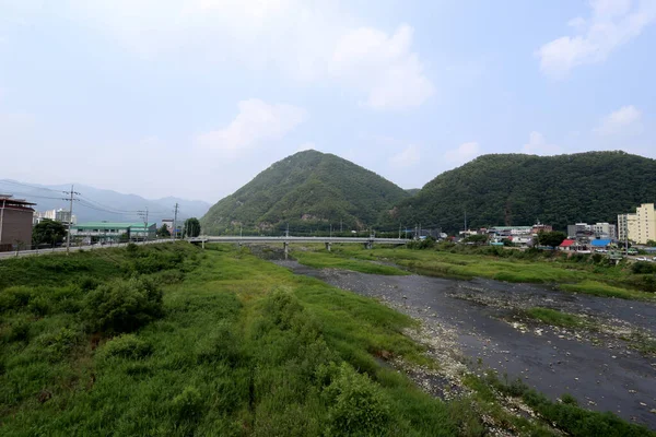Widok Rzeki Bukhangang Korei Południowej — Zdjęcie stockowe