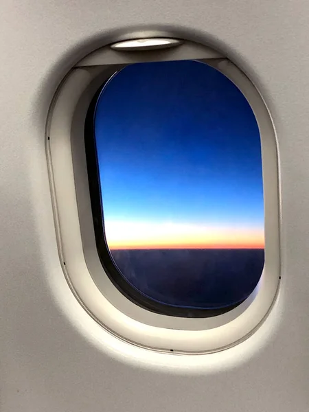 Der Blick Aus Dem Fenster Flugzeug — Stockfoto
