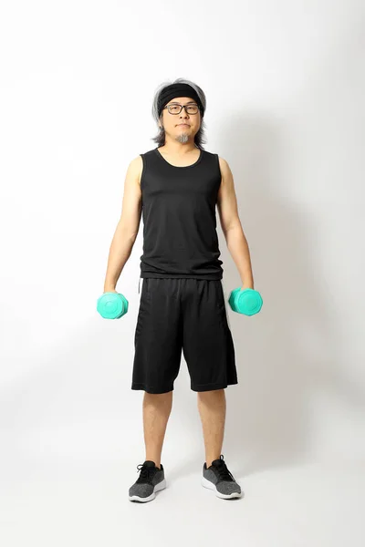 Asian Sport Man White Background — Stock Photo, Image