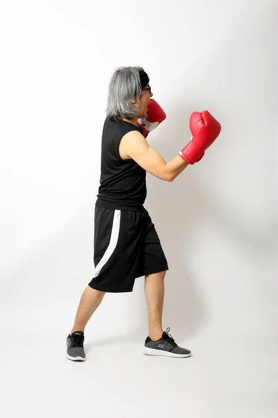 Deportista Asiático Fondo Blanco — Foto de Stock