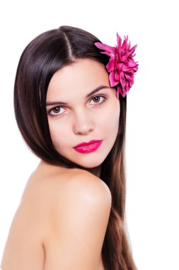 Genç güzellik kadın yüz makyaj makyaj ile