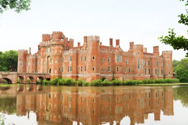Brick Herstmonceux castle in England East Sussex 15th century clipart