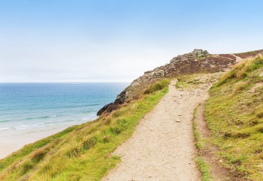 Seçme St Agnes ve Şapel Porth Atlantik Okyanusu kıyısında, Cornwall