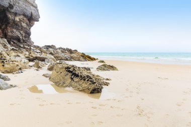 Seçme St Agnes ve Şapel Porth Atlantik Okyanusu kıyısında, Cornwall