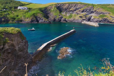 Seçme Port Issac Atlantik Okyanusu kıyısında, Cornwall, İngiltere, birim