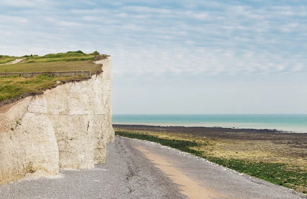 Popular penhasco branco Birling Gap Oceano Atlântico costa, West Susse — Fotografia de Stock