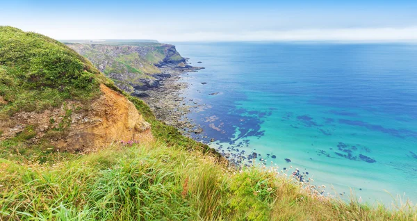 Património Popular Costa Oceano Atlântico, Cornualha, Inglaterra, Estados Unidos — Fotografia de Stock