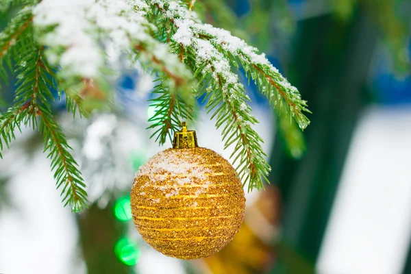 Christmas balls outdoors — Stock Photo, Image