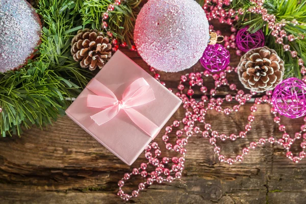 Pink Christmas composition — Stock Photo, Image