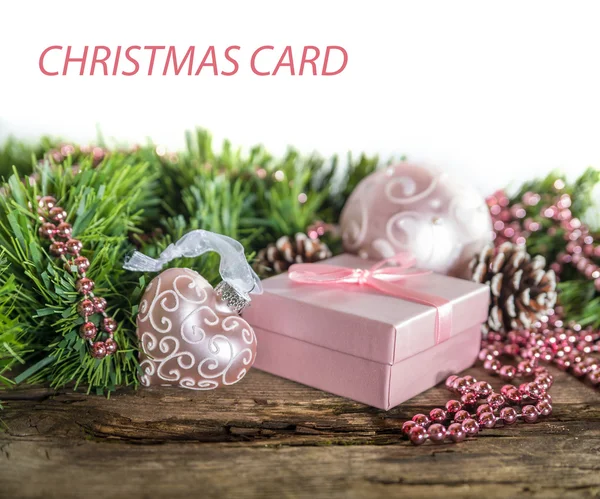 Pink Christmas composition — Stock Photo, Image