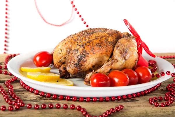 Christmas chicken — Stock Photo, Image