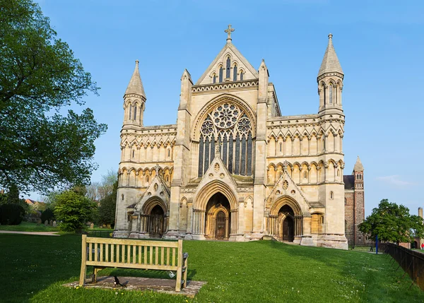 Католическая и аббатская церковь Святого Албана в Сент-Олбансе, Великобритания — стоковое фото