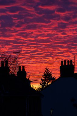 Şehirde günbatımı