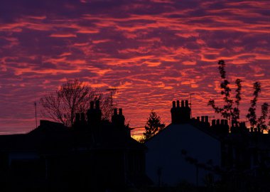 Şehirde günbatımı