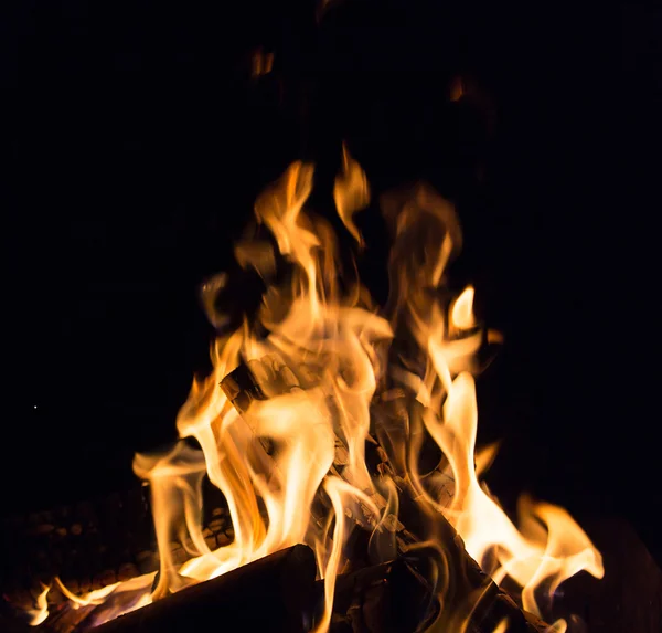 Fuego en una chimenea — Foto de Stock