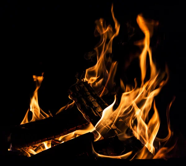 Fire in a fireplace — Stock Photo, Image