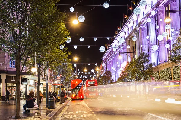 13 November 2014 Oxford Street, London, decorated for Christmas — Stock Photo, Image