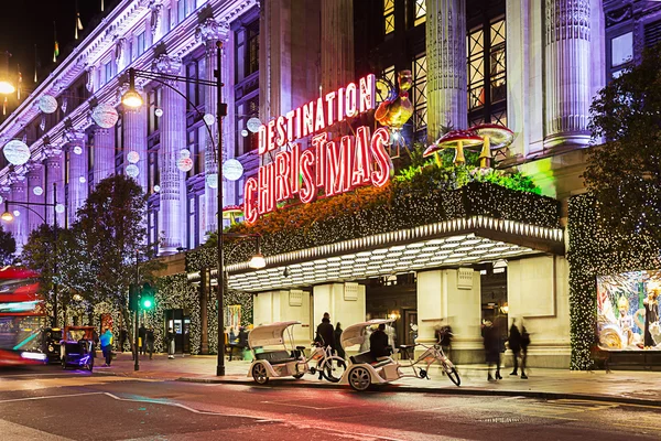 13 noviembre 2014 Oxford Street, Londres, decorada para Navidad — Foto de Stock