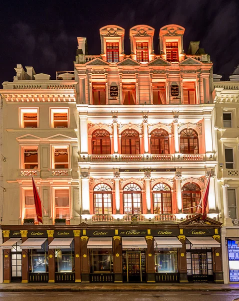 13 November 2014 Cartier shop on New Bond Street, London, decora — Stock Photo, Image