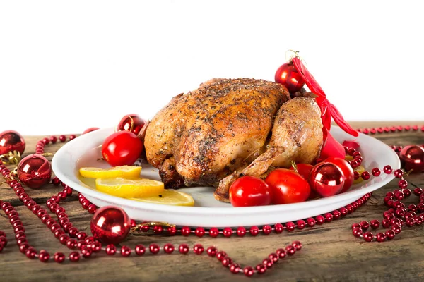 Christmas chicken — Stock Photo, Image