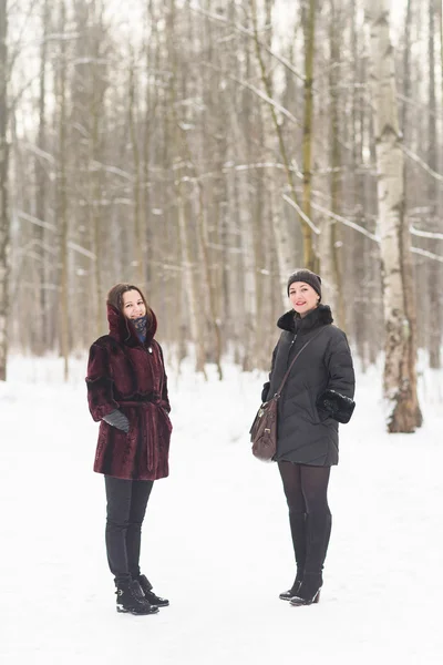Zwei Winterfrauen — Stockfoto
